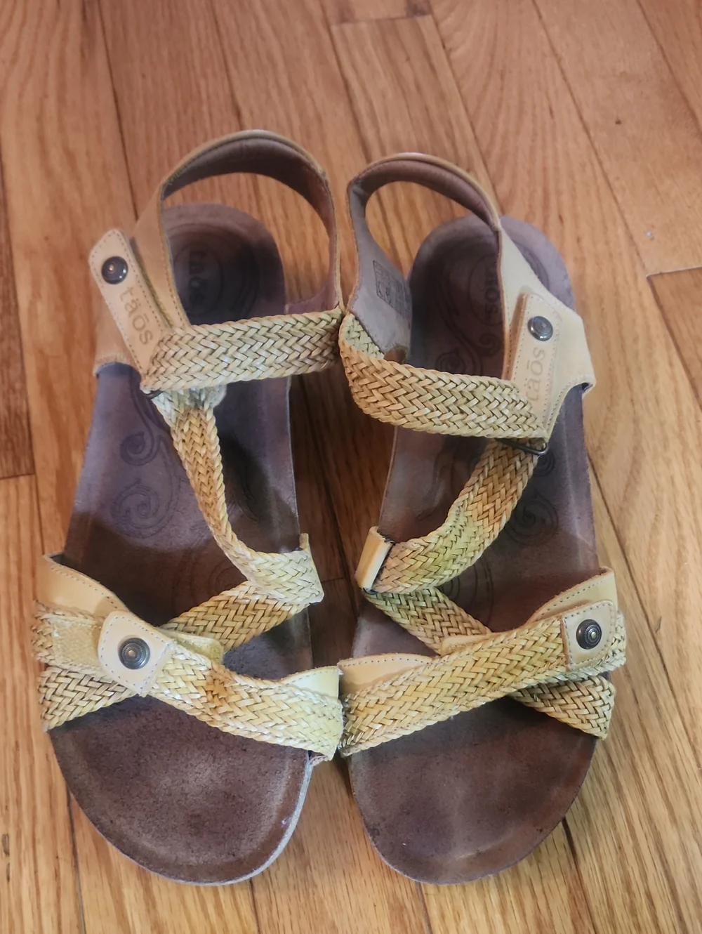 Taos Trulie Braided Yellow Open-Toe Sandals